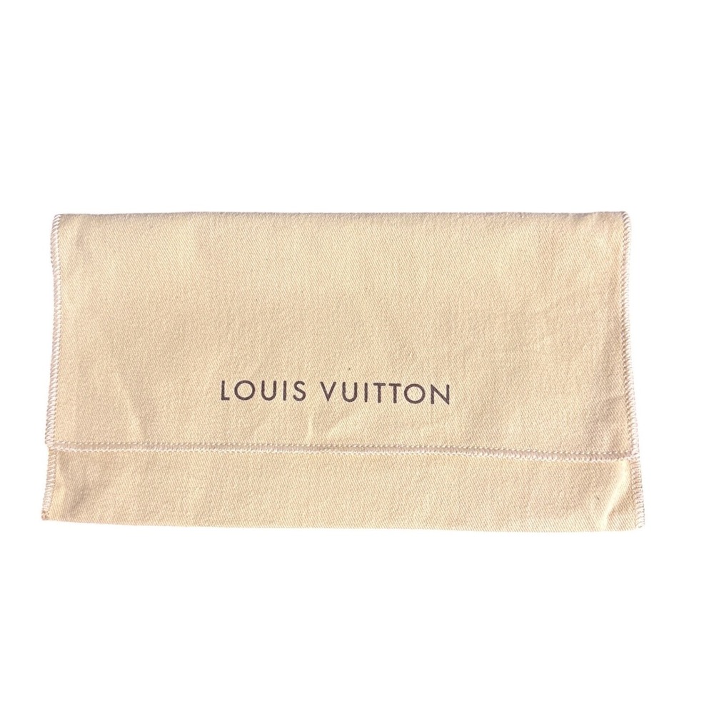 Louis Vuitton Tan Cotton Envelope Dust Bag 9x4.75 Wallet Accessories Storage